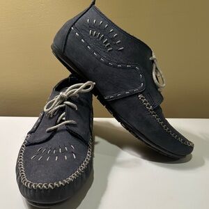 Hush Puppies Navy Blue Moccasins